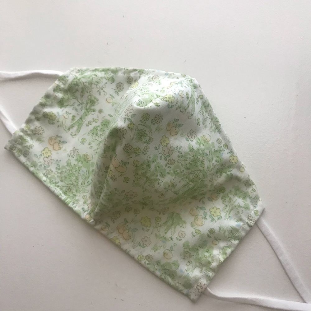 Adjustable Vintage Toile Face Mask